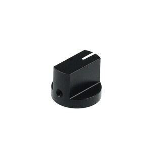 Aluminium pointer knob black 19mm