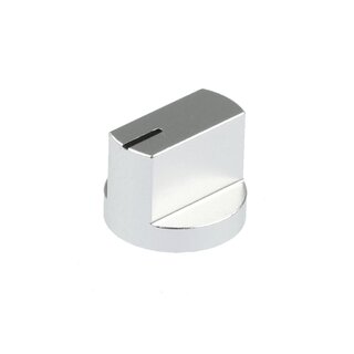 Aluminium pointer knob silver 19mm