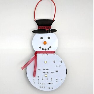 Holiday Pedal Ornament Snowman
