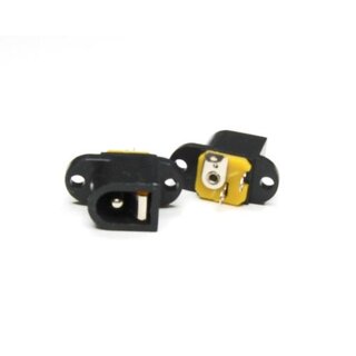DC power jack 2,1mm with flange