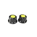 Black Fluted Yellow Center 20mm