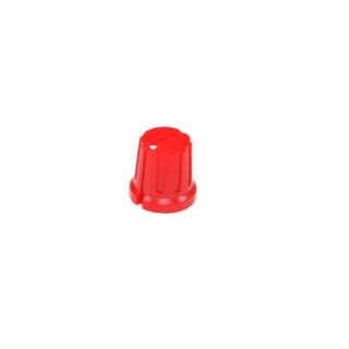 Ribbed knob red 15mm