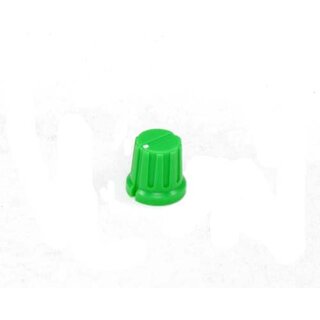 Ribbed knob green 15mm