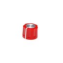 Fluted Silver Center 16mm red