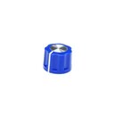 Fluted Silver Center 16mm blue