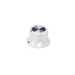 White Fluted Silver Center 26mm, black dots
