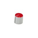 Clamp knob gray/red 21mm