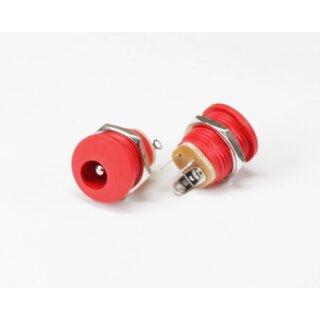 DC power jack 2,1mm isolated red