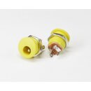 DC power jack 2,1mm isolated yellow
