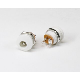 DC power jack 2,1mm isolated white
