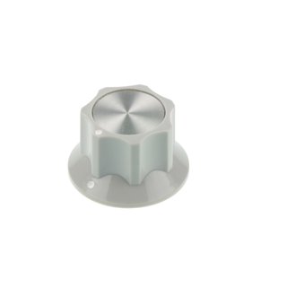 Gray Fluted Silver Center 26mm, white dots