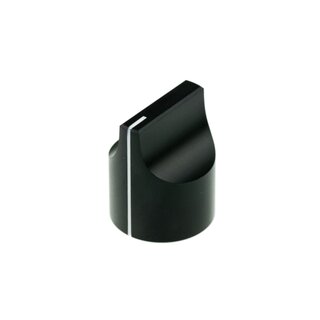 Aluminium pointer knob black 22mm