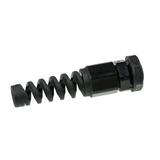 Cable gland with bend protection 7mm black