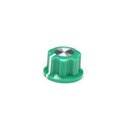 Green Fluted Silver Center 20mm 6mm knurled
