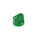 Pointer knob green 6mm knurled