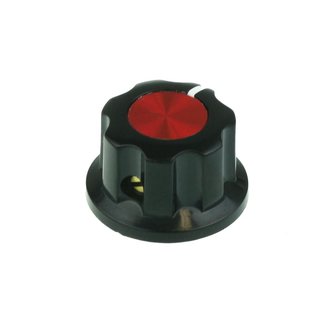 Black Fluted Red anodized Center 20mm